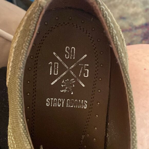 Stacy Adams Sz 8M Preston Green Suede Shoes 24891-344 - Picture 7 of 8